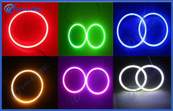 Pair of 60mm 66 led COB LED Car Light White blue red Headlight Angel Eyes Halo Ring Light Universal